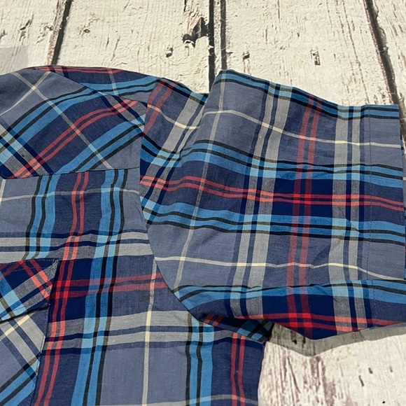 Vintage Wrangler Western Plaid Short Sleeve Cowboy Rancher Button Down Shirt - Picture 3 of 6